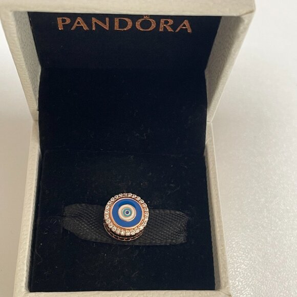 Pandora Evil Eye Double Sided Charm EG792016CZ Canada Exel. ye of Proteetion - Picture 2 of 3